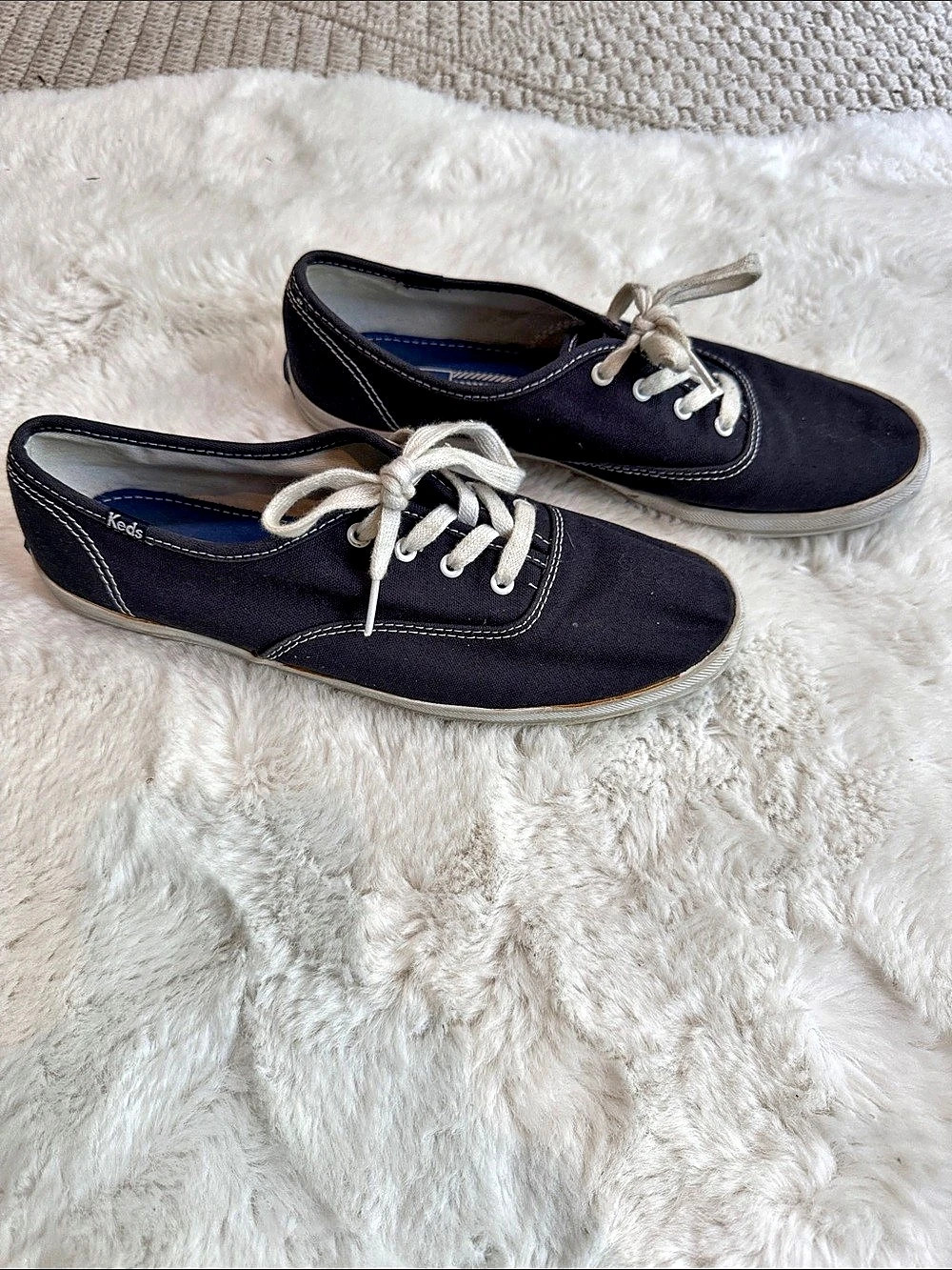 Keds Champion Canvas Sneaker Canvas Lace-Up Sneakers Blue US 8.5